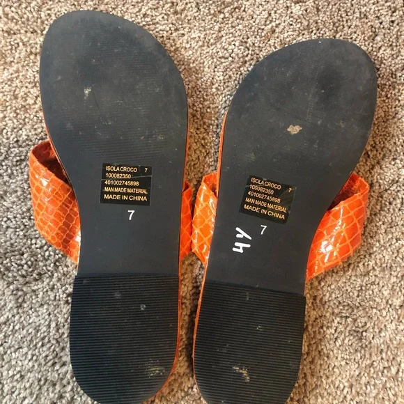 Chicos orange summer thong sandals - Picture 3 of 4